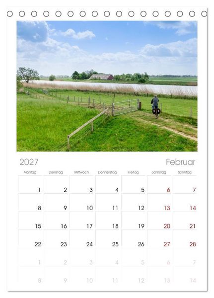 Produktbild: Tischplaner 2027 - Radland Deutschland - Niedersachsen (A5 Tischkalender zum Aufstellen) CALVENDO