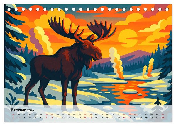 Produktbild: Nordamerika von Alaska bis Texas - Wild, Weit und Wundersch&ouml;n (Tischkalender 2026 DIN A5 quer), CALVENDO Monatskalender