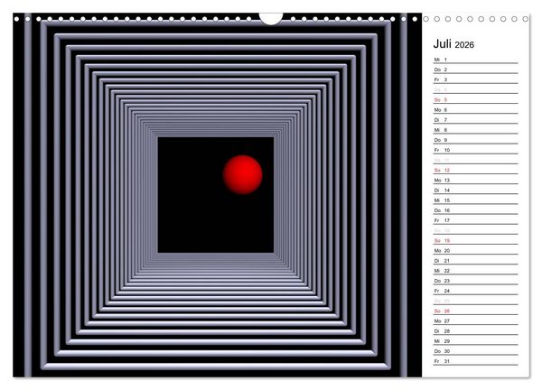Produktbild: Mit Geometrie durch das Jahr (Wandkalender 2026 DIN A3 quer), CALVENDO Monatskalender