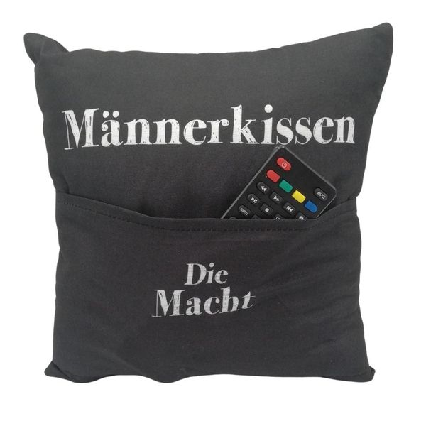 Produktbild: Kissen 25 x 25 cm mit Tasche, M&auml;nnerkissen