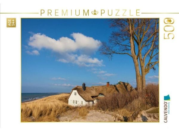 CALVENDO Puzzle Altes Deichhaus in Ahrenshoop | 500 Teile Lege-Größe 48 × 36 cm Foto-Puzzle für Erwachsene