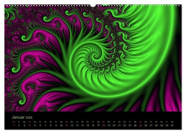 Produktbild: Neonfarben (Wandkalender 2026 DIN A2 quer), CALVENDO Monatskalender