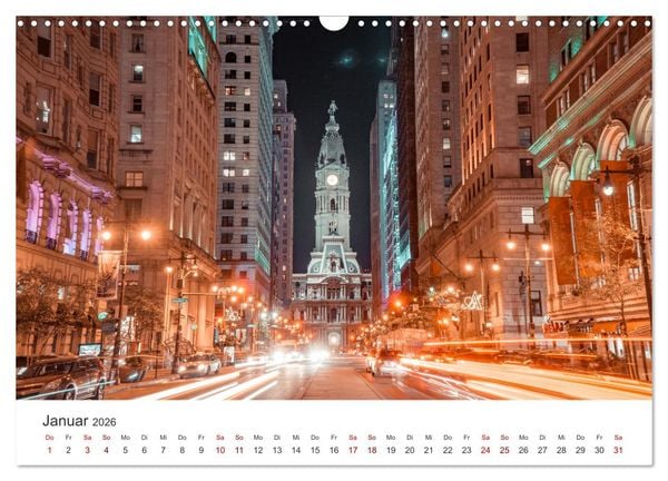 Produktbild: Philadelphia - The Birthplace of America (Wandkalender 2026 DIN A3 quer), CALVENDO Monatskalender