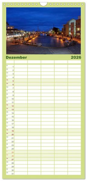 Produktbild: Familienplaner 2026 - B&uuml;sum - Urlaub an der Nordsee mit 5 Spalten (Wandkalender, 21 x 45 cm) CALVENDO