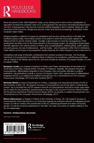 Produktbild: The Routledge Handbook of Euroscepticism
