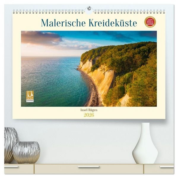 Insel Rügen - Malerische Kreideküste (hochwertiger Premium Wandkalender 2026 DIN A2 quer), Kunstdruck in Hochglanz