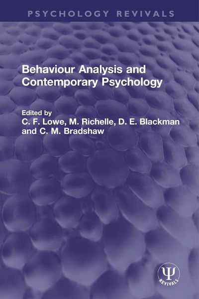 Produktbild: Behaviour Analysis and Contemporary Psychology