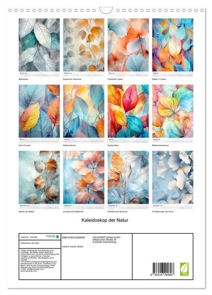 Produktbild: Kaleidoskop der Natur (Wandkalender 2026 DIN A3 hoch), CALVENDO Monatskalender