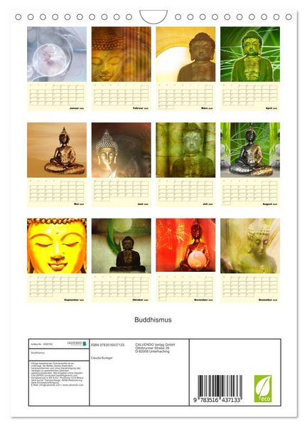 Produktbild: Buddhismus (Wandkalender 2026 DIN A4 hoch), CALVENDO Monatskalender