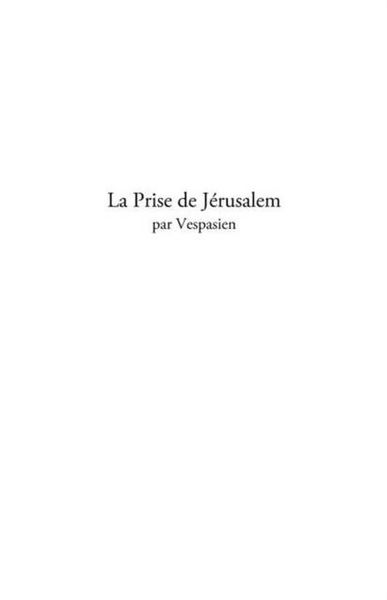 Produktbild: La prise de jerusalem par l'empereur vespasien - une legende