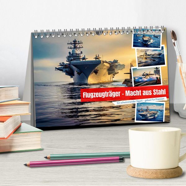 Produktbild: Flugzeugtr&auml;ger - Macht aus Stahl (Tischkalender 2027 DIN A5 quer), CALVENDO Monatskalender