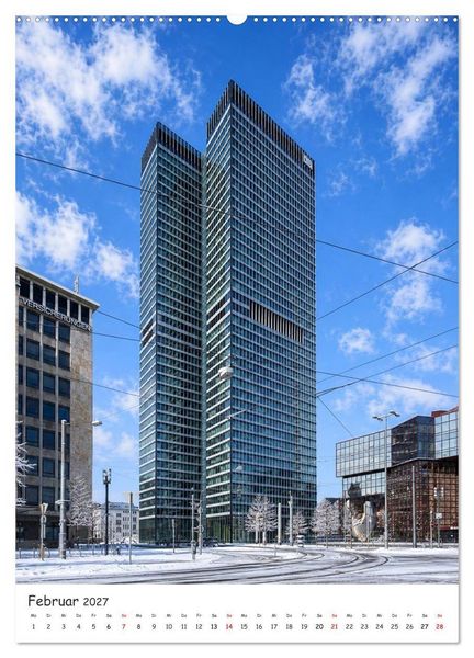Produktbild: Frankfurter Hochh&auml;user (hochwertiger Premium Wandkalender 2027 DIN A2 hoch), Kunstdruck in Hochglanz