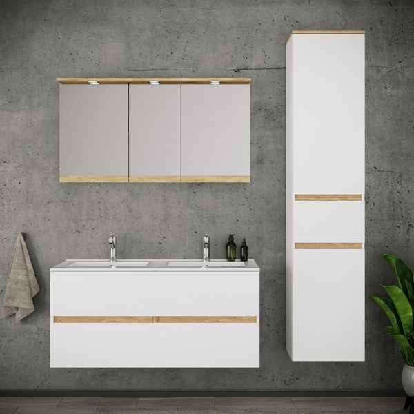Produktbild: 4-tlg. Badm&ouml;bel-Set mit Waschbecken Cosila-I 111cm