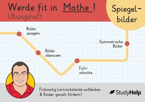 Produktbild: Werde fit in Mathe &ndash; Spiegelbilder: &Uuml;bungsheft f&uuml;r die 2. Klasse