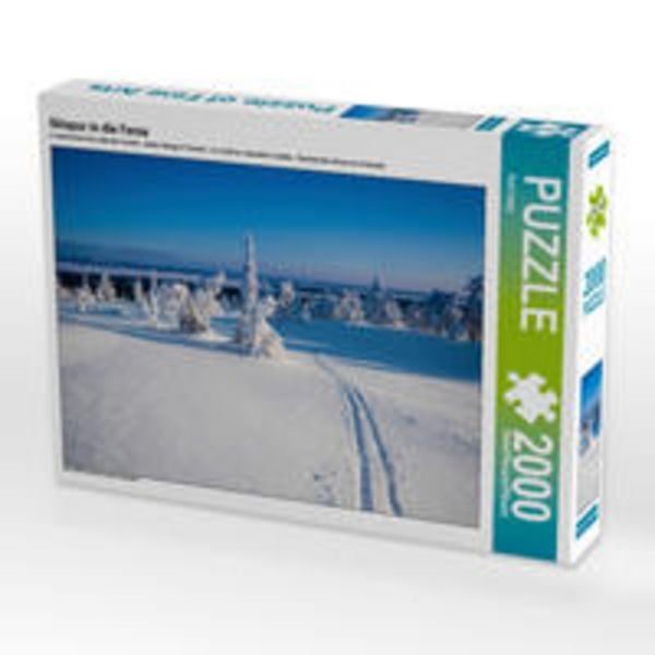 CALVENDO Puzzle Skispur in die Ferne | 2000 Teile Lege-Größe 90 × 67 cm Foto-Puzzle für glückliche Stunden