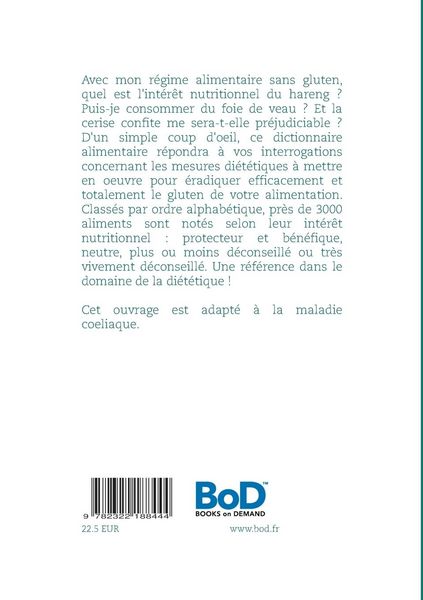 Produktbild: Dictionnaire alimentaire du r&eacute;gime sans gluten