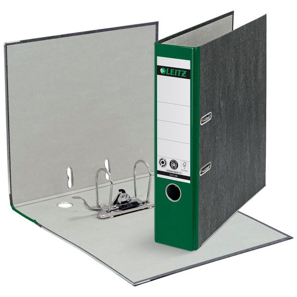 Leitz Ordner 1080 DIN A4 Rückenbreite: 80mm Grün Wolkenmarmor 2 Bügel 10805055