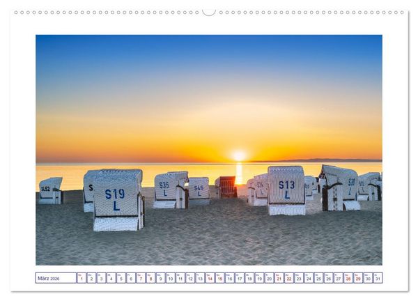 Produktbild: Die Ostsee von Ahlbeck nach Heringsdorf (Wandkalender 2026 DIN A2 quer), CALVENDO Monatskalender