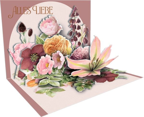Produktbild: Pop-up-Gru&szlig;karte &ndash; Blumen