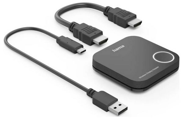 Hama Wireless-Display-Adapter, HDMI , Full-HD 1080p, inkl. Kabel Drahtloses Full HD Präsentationssystem 30 m 1920 x 1080 Pixel