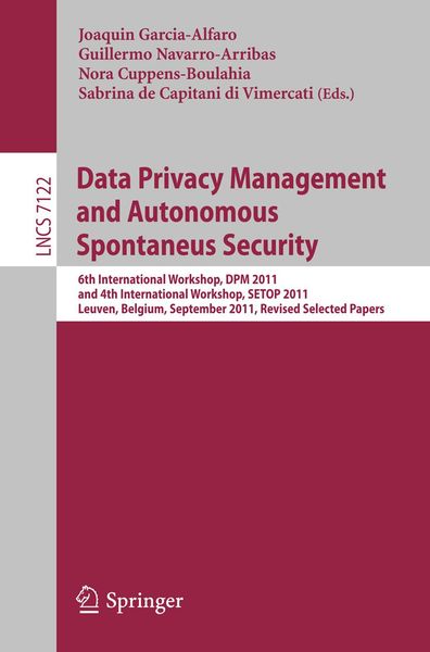 Produktbild: Data Privacy Management and Autonomous Spontaneus Security