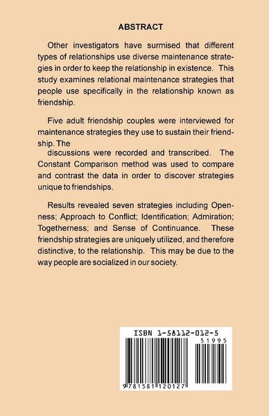 Produktbild: Maintaining Stable Friendships