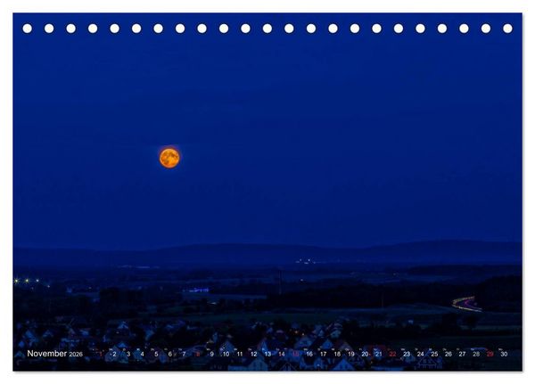 Produktbild: Unterfranken bei Nacht (Tischkalender 2026 DIN A5 quer), CALVENDO Monatskalender