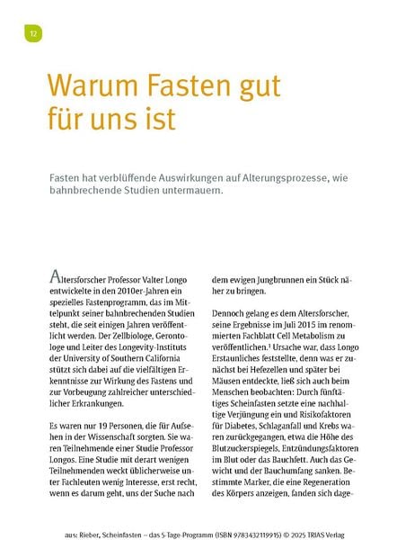 Produktbild: Scheinfasten - das 5-Tage-Programm