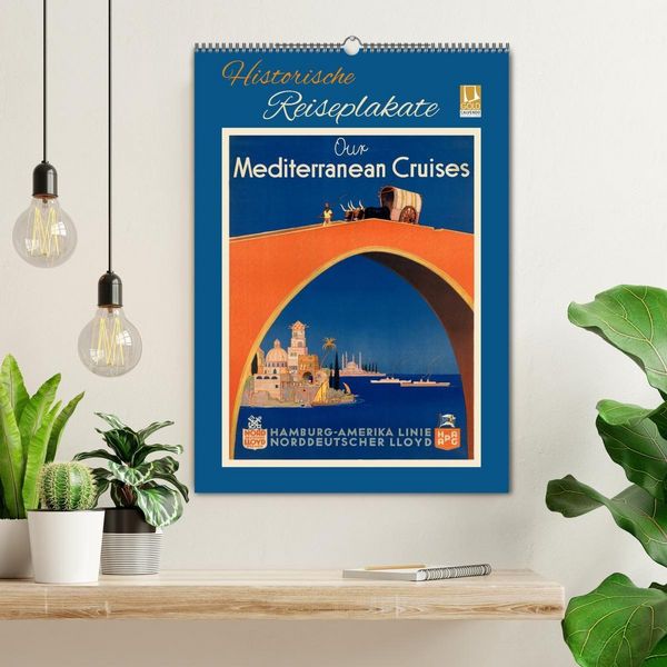 Produktbild: Historische Reiseplakate (Wandkalender 2026 DIN A2 hoch), CALVENDO Monatskalender