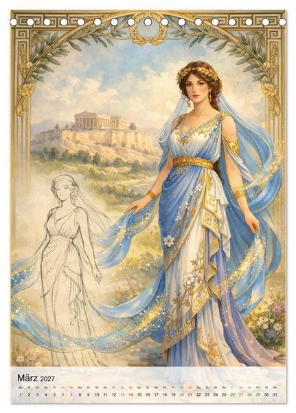 Produktbild: Belle &Eacute;poque Weltreise (Tischkalender 2027 DIN A5 hoch), CALVENDO Monatskalender
