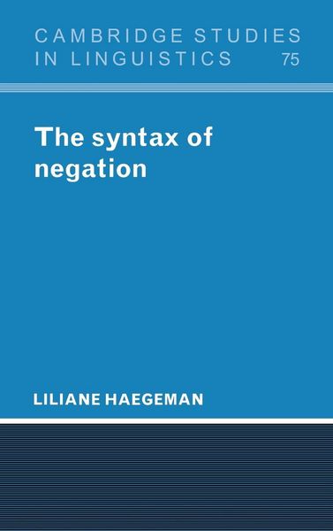 Produktbild: The Syntax of Negation