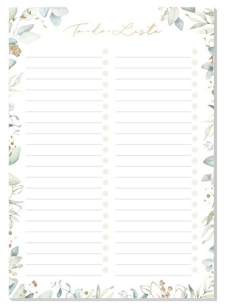 Produktbild: paper&you Block A5 To-do [Blattgold] EM
