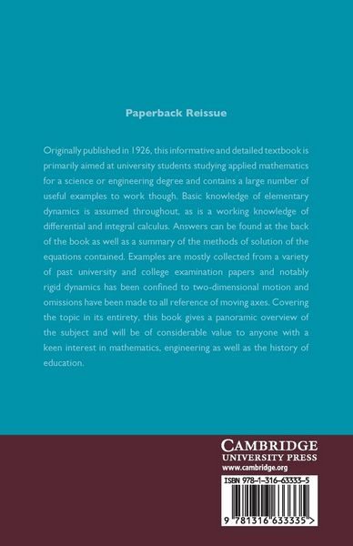 Produktbild: An Elementary Treatise on the Dynamics of a Particle and of Rigid Bodies