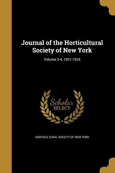 Produktbild: Journal of the Horticultural Society of New York; Volume 3-4, 1921-1924