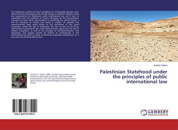 Produktbild: Palestinian Statehood under the principles of public international law