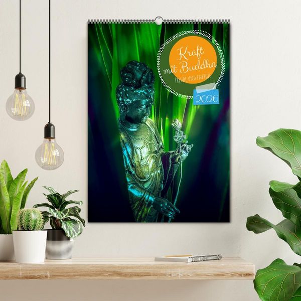 Produktbild: Kraft mit Buddha (Wandkalender 2026 DIN A2 hoch), CALVENDO Monatskalender
