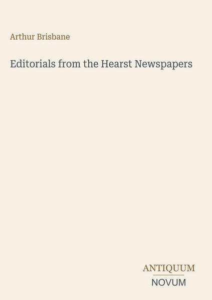Produktbild: Editorials from the Hearst Newspapers