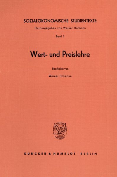 Produktbild: Sozial&ouml;konomische Studientexte.