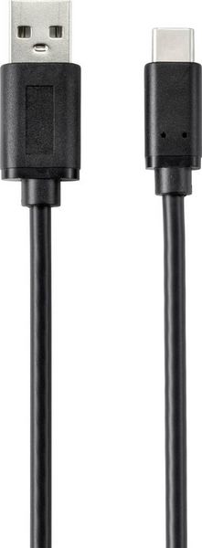 Produktbild: Renkforce USB-Kabel USB 2.0 USB-C&reg; Stecker, USB-A Stecker 2.00 m Schwarz mit antimikrobieller Oberfl&auml;che RF-4695144