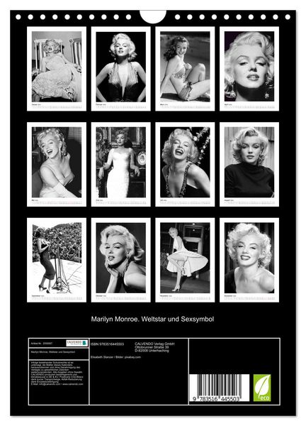 Produktbild: Marilyn Monroe. Weltstar und Sexsymbol (Wandkalender 2026 DIN A4 hoch), CALVENDO Monatskalender