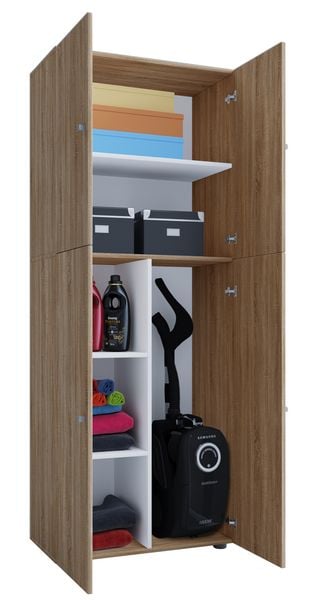 Produktbild: Holz Besenschrank Staubsauger Putzschrank Lona