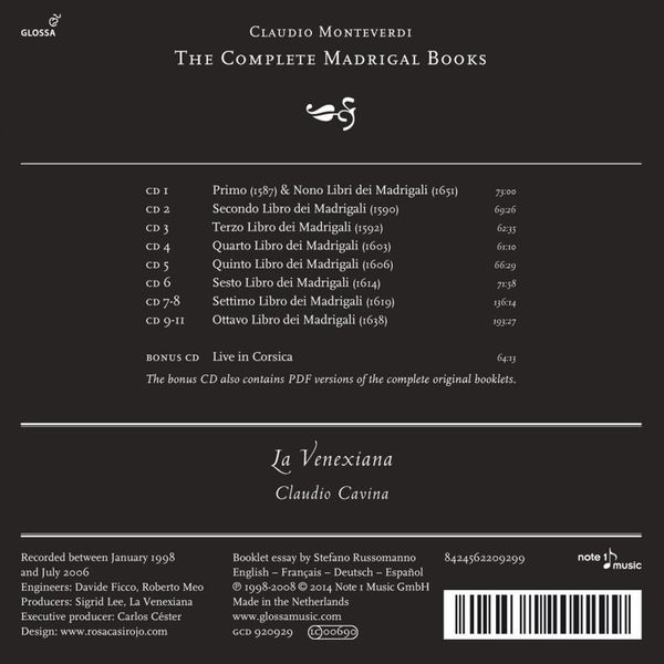 Produktbild: Monteverdi/The Complete Madrigal Books
