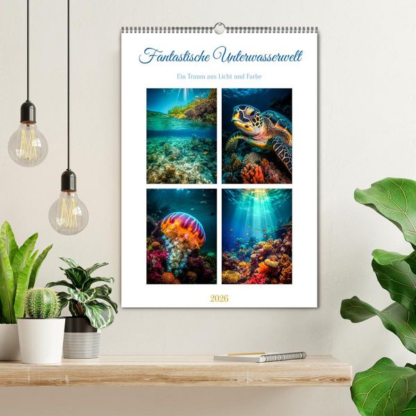 Produktbild: Fantastische Unterwasserwelt (Wandkalender 2026 DIN A2 hoch), CALVENDO Monatskalender