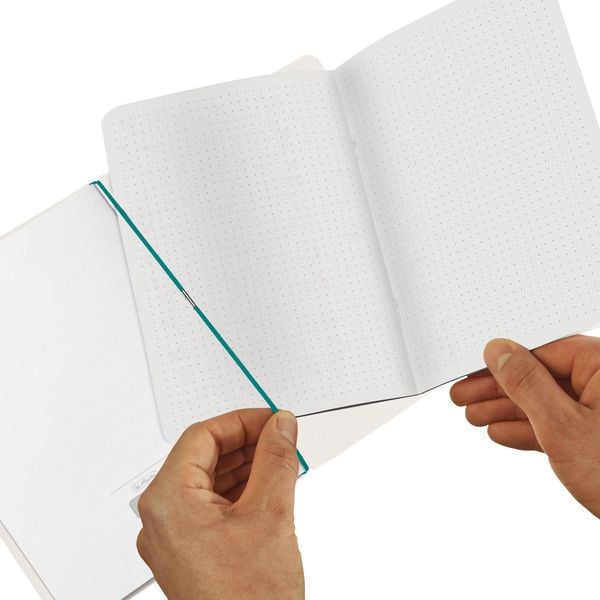 Produktbild: Herlitz Notizheft A4 2x40 kariert + liniert GREENline Welle