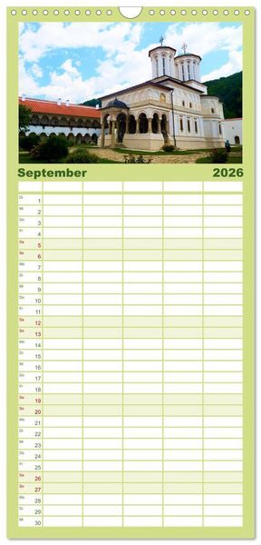 Produktbild: Familienplaner 2026 - Streifz&uuml;ge durch die Walachei mit 5 Spalten (Wandkalender, 21 x 45 cm) CALVENDO