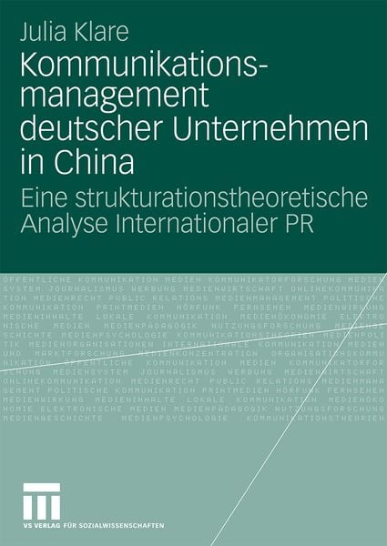Produktbild: Kommunikationsmanagement deutscher Unternehmen in China