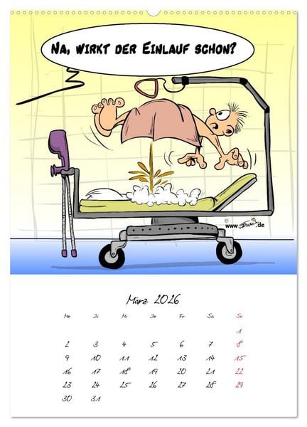 Produktbild: Trumix Cartoons - Gesundheit (Wandkalender 2026 DIN A2 hoch), CALVENDO Monatskalender