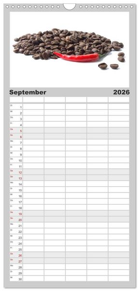 Produktbild: Familienplaner 2026 - Hot Chili K&uuml;chen Kalender mit 5 Spalten (Wandkalender, 21 x 45 cm) CALVENDO