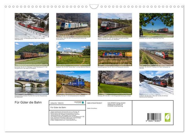 Produktbild: F&uuml;r G&uuml;ter die Bahn (Wandkalender 2026 DIN A3 quer), CALVENDO Monatskalender