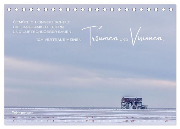Produktbild: Vertraue! (Tischkalender 2026 DIN A5 quer), CALVENDO Monatskalender